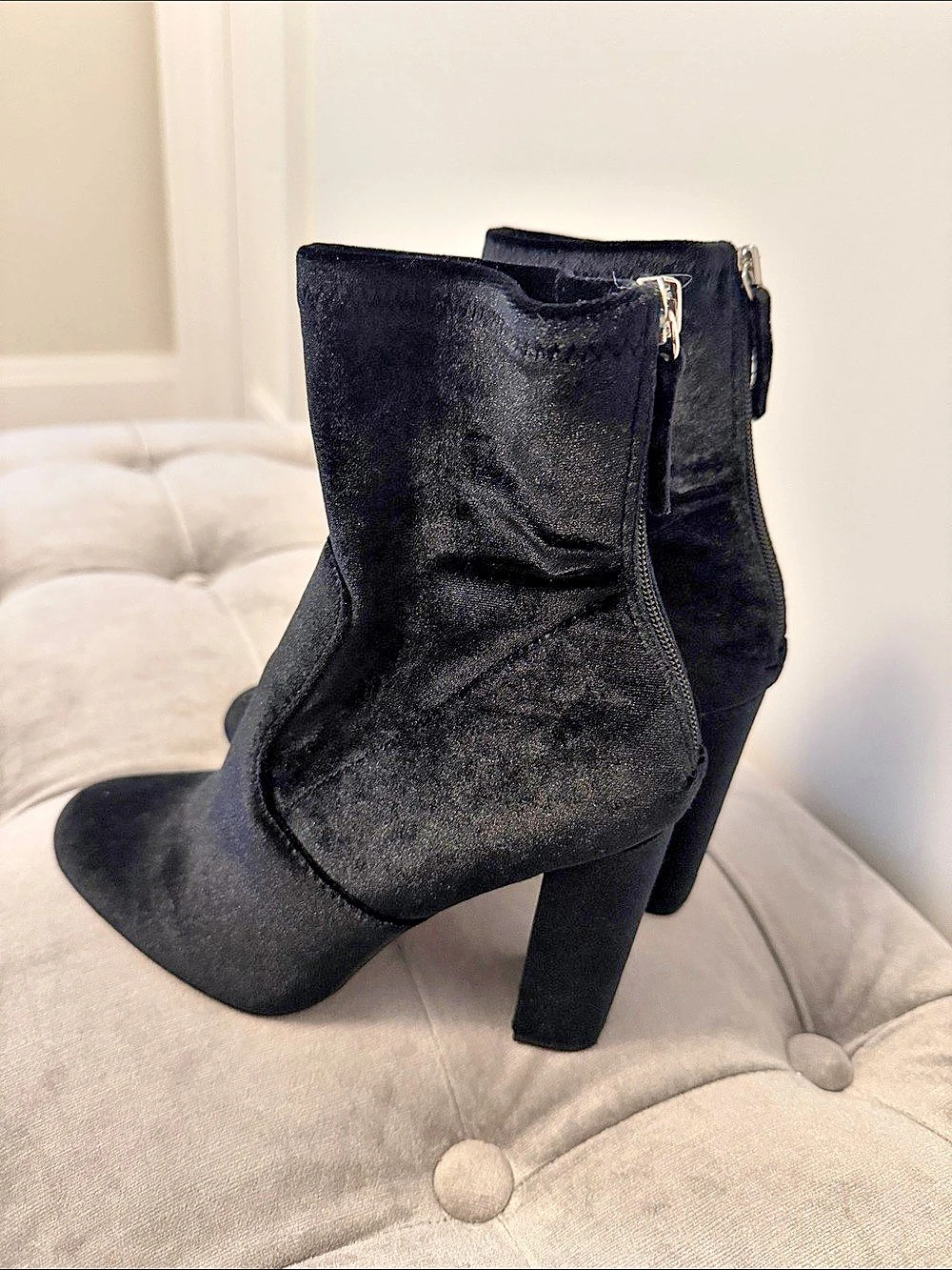 Steve Madden Black Heeled Boots size 7